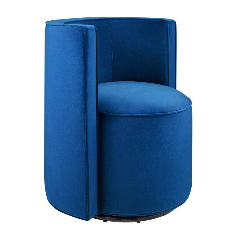 Della Performance Velvet Fabric Swivel Chair image number 0
