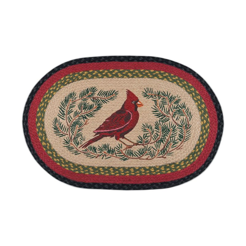 Earth Rugs Op-238 Cardinal Oval Patch 20 X 30 image number 0