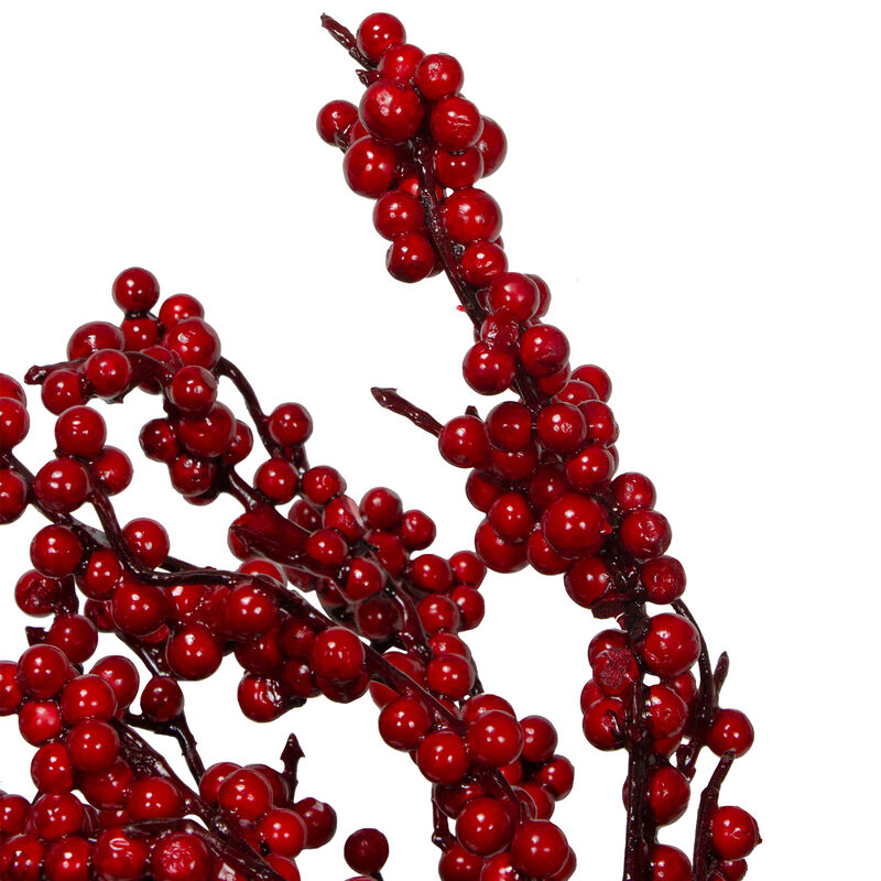 28" Red Berries Artificial Christmas Wreath - Unlit image number 2