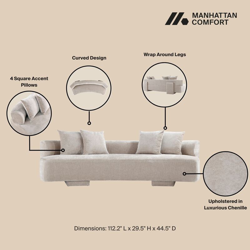 Verandah Beige XL Sofa and Accent Chair Set image number 4
