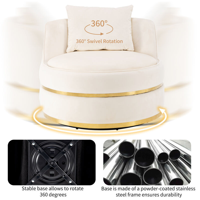 Merax Modern Velvet Upholstered Accent Chair