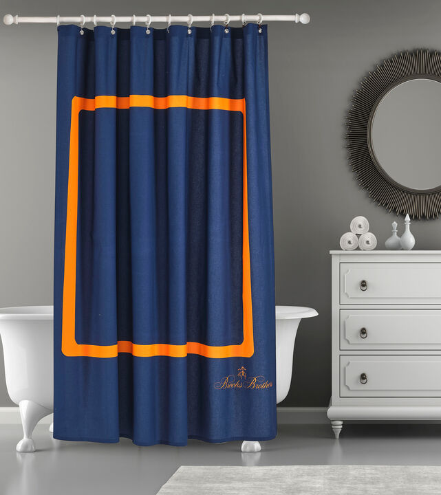 Brooks Brothers Contrast Frame Shower Curtain