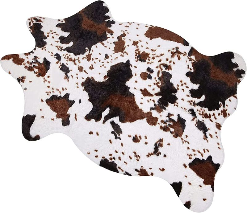 MACEVIA Cowhide Rug Cute Cow Print Rug Western Decor for Living Room Bedroom Faux Animal Area Carpet Non-Slip 43.3"" L x 29.5""
