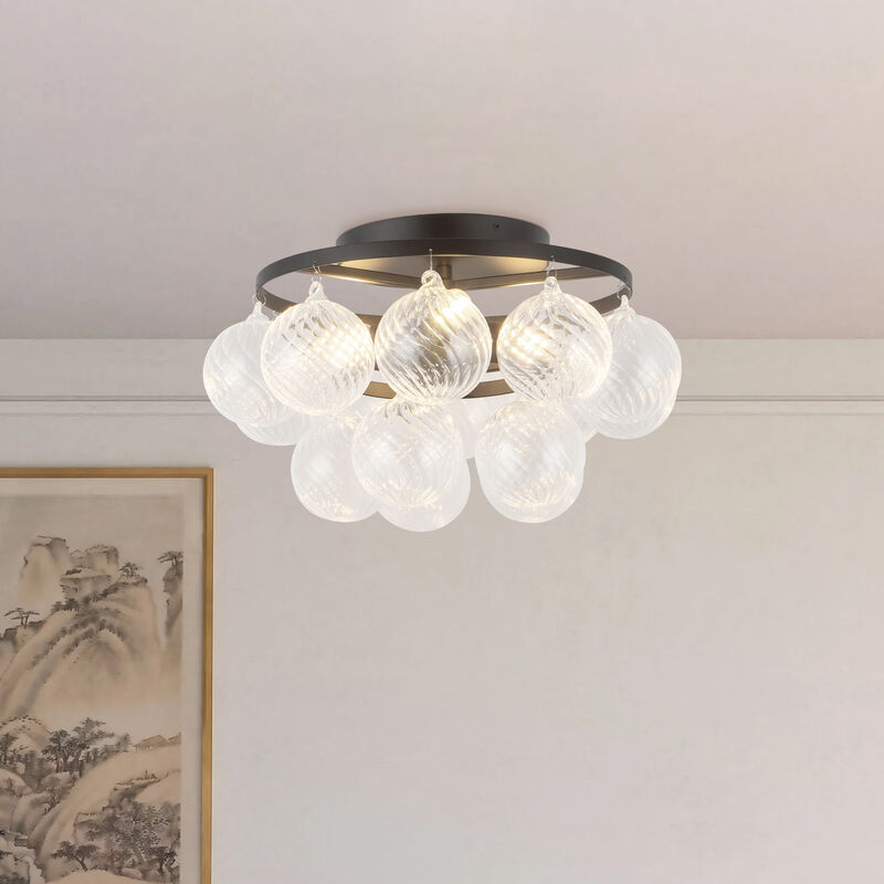 Faye 18 in Semi Flush Mount with Glass image number 5