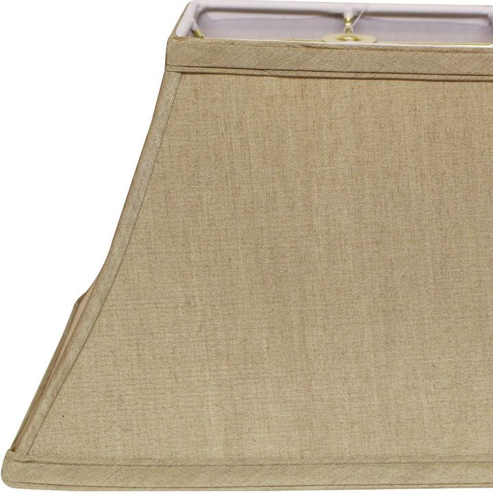 Hivvago 16" Pale Brown Rectangle Bell No Slub Lampshade