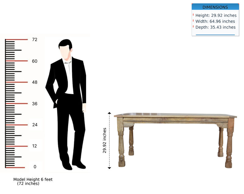 Granary Extension Solid Wood Oak-ish Dining Table image number 8