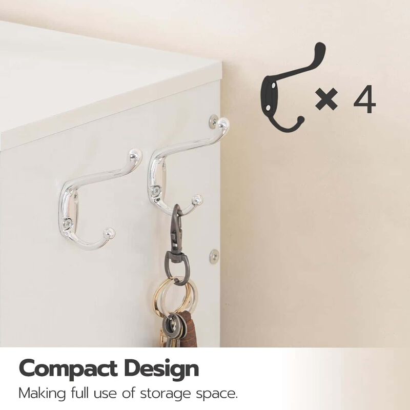 Shoe Cabinet with 2 Flip Drawers Tipping Bucket Design for Entryway- Black image number 6