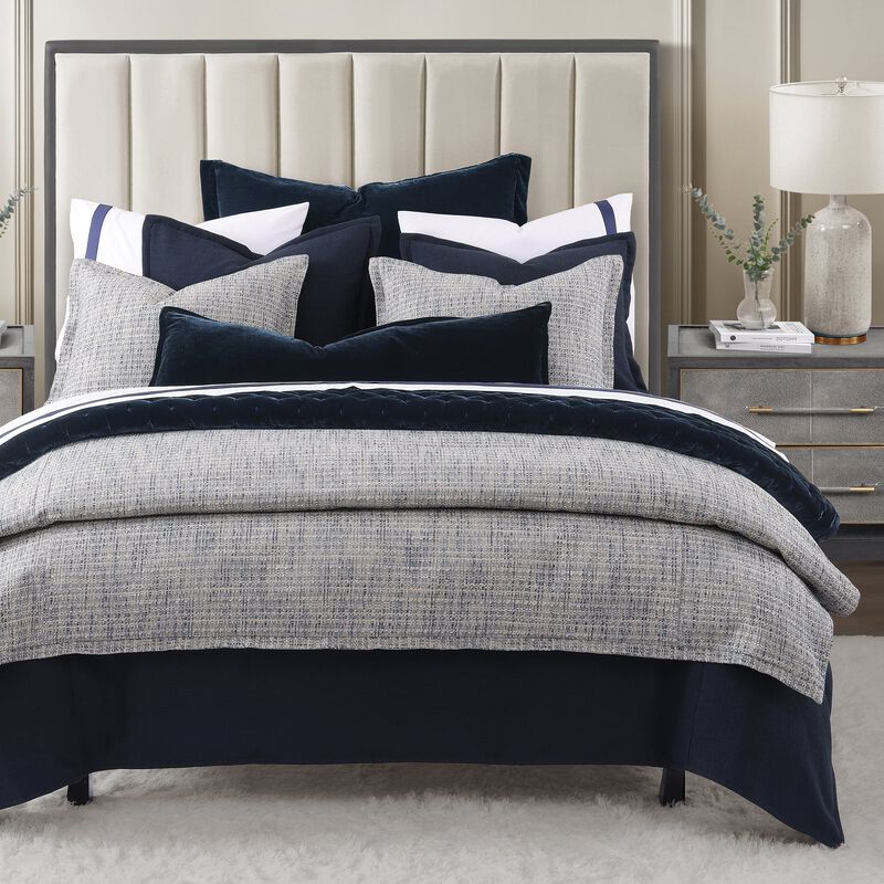 Tweed Blue King Duvet Cover Set image number 2
