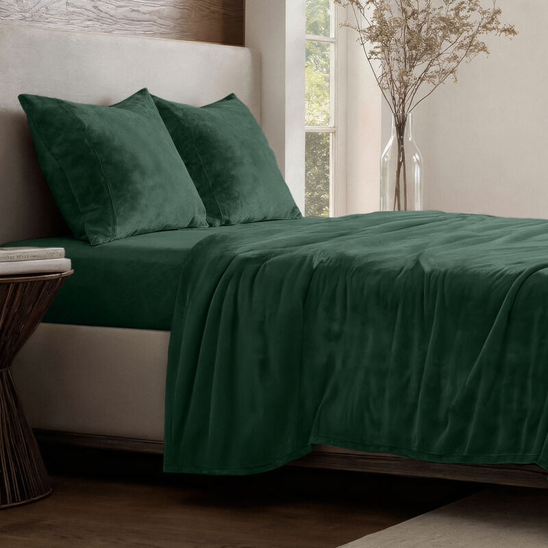 Velvety Soft Microplush Fleece Sheet Set image number 4