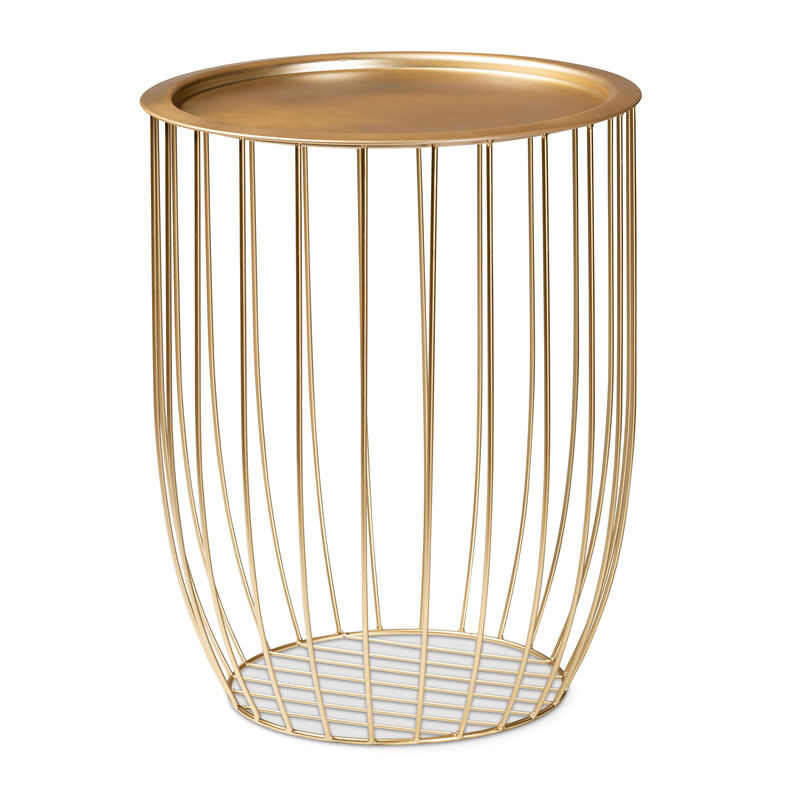Baxton Studio Mabon Modern And Contemporary Gold Finished Metal End Table