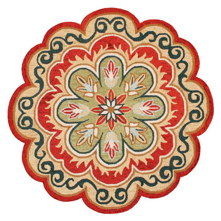 LR Home Dazzle Wool Area Rug Indoor