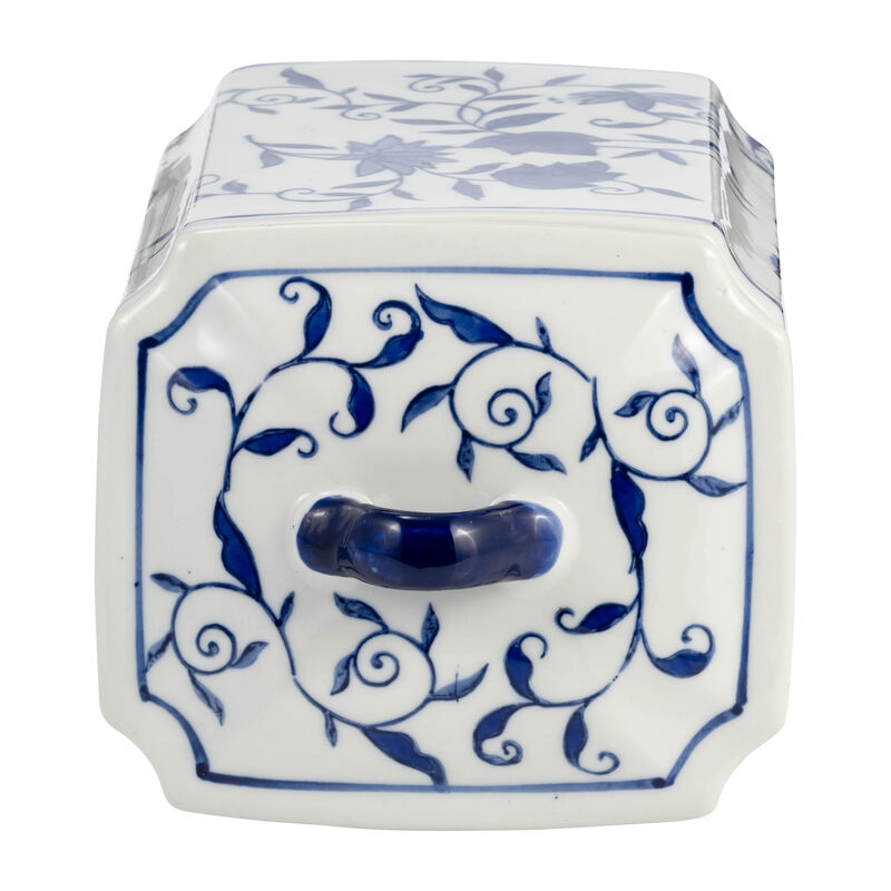 Ceramic Box Jar With Lid, Blue image number 5