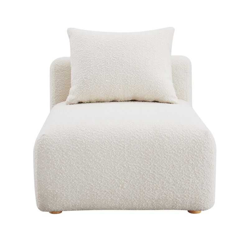 Tov Furniture Hangover Cream Boucle Modular Armless Chair image number 3