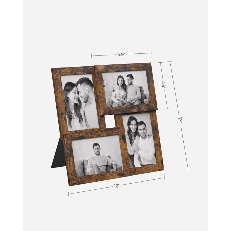 4x6 Collage Picture Frames Set of 4 Multi Photo Wall Frames image number 2
