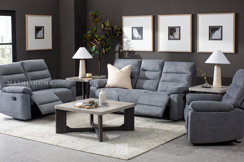 Savannah Manual Reclining Loveseat in Dark Gray image number 8