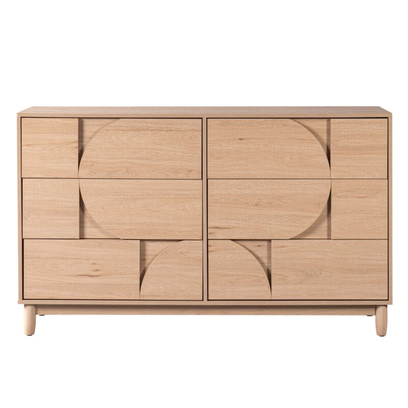 Crorn Mid Century 6-Drawer Dresser image number 0
