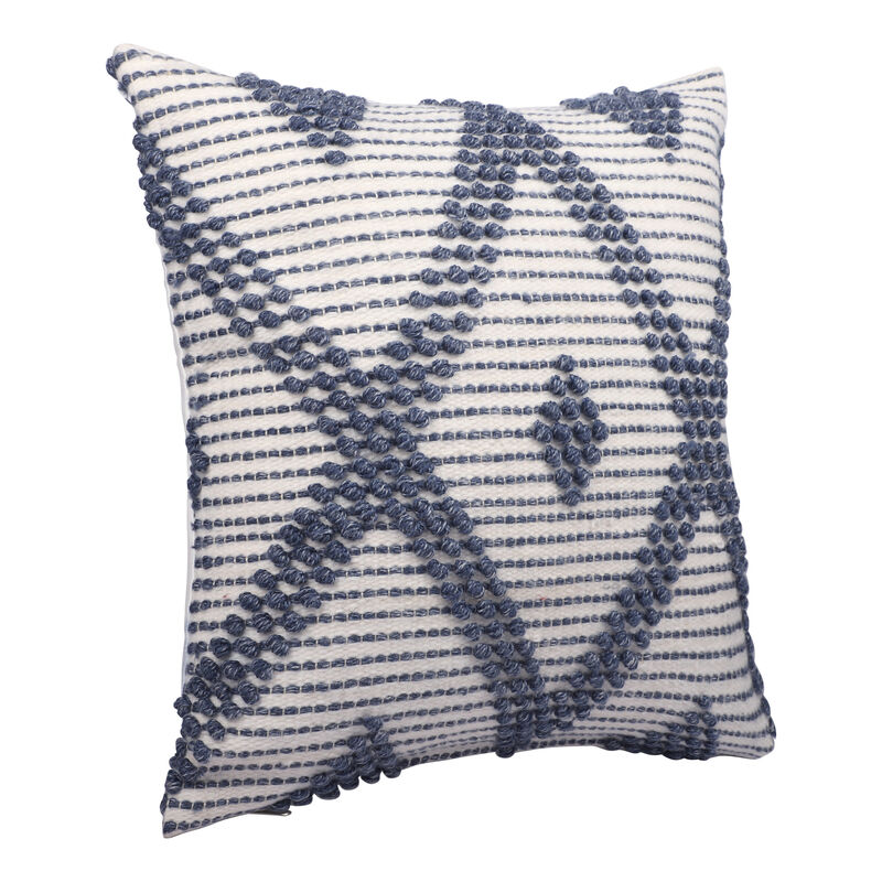 HomeRoots 20" Blue Geometric Throw Pillow image number 2