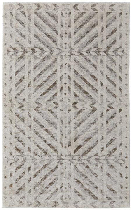 HomeRoots Geometric Power Loom Area Rug