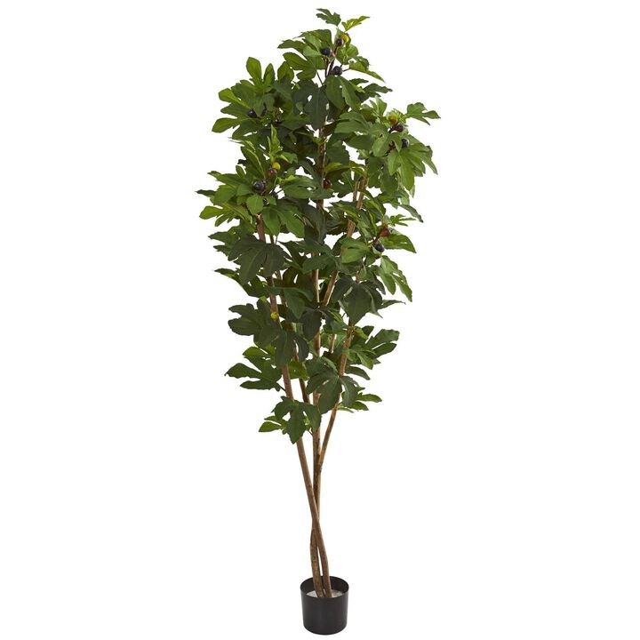 Nearly Natural 81-in Fig Artificial Tree