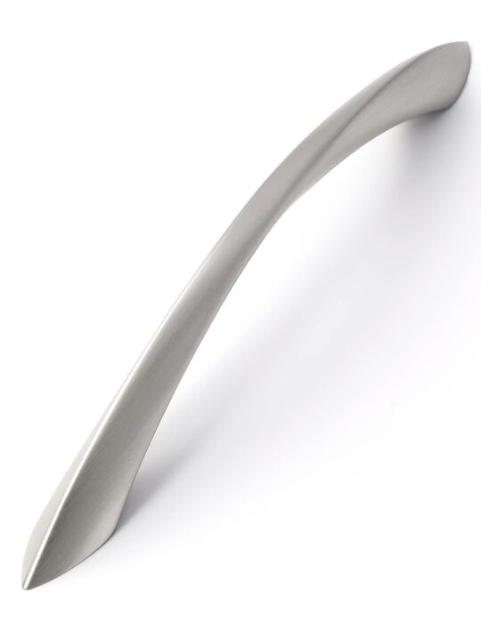 JIASENBAO 5 Pack Brushed Nickel Cabinet Pulls 6.3 Inch Arch Twisted Silver Handles Drawer Kitchen Cupboard Bathroom Dresser Cabi
