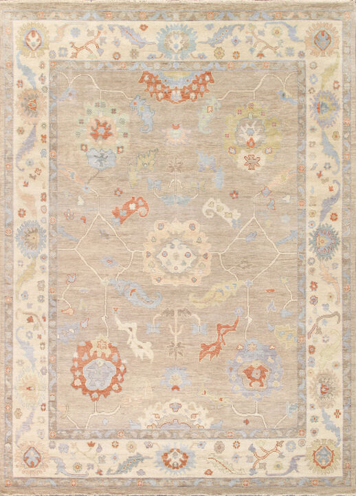 Pasargad Home Oushak Hand-Knotted Wool Area Rug