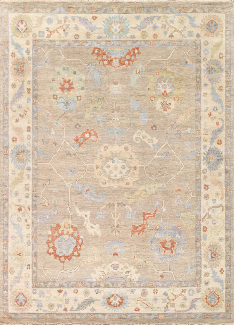 Pasargad Home Oushak Hand-Knotted Wool Area Rug image number 0