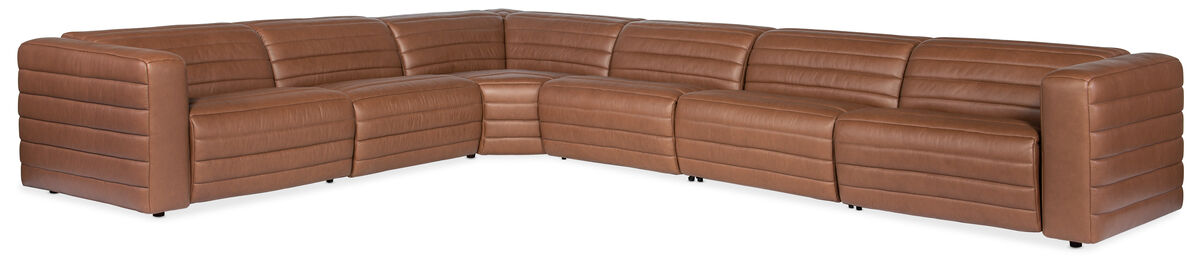 Chatelain Brown Power Motion Sectional