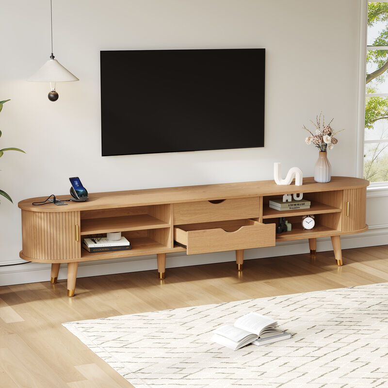 Glucub Oval Fluted TV Stand image number 2