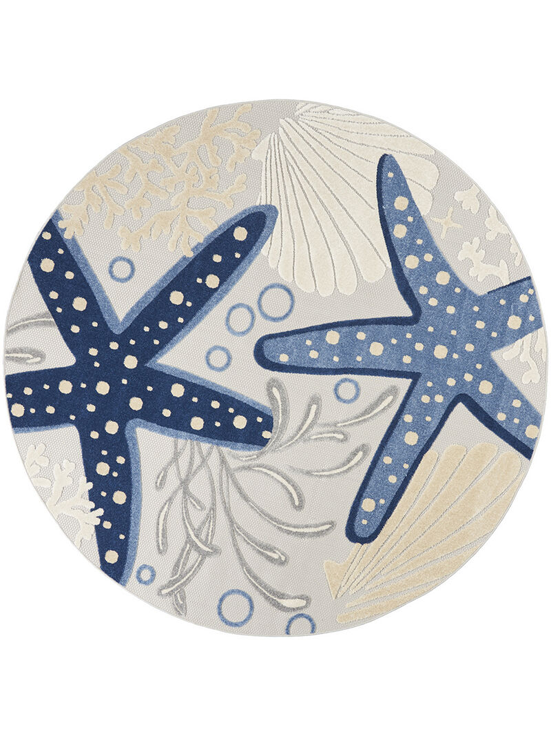 Aloha ALH24 Blue/Gray 4' x Round Rug