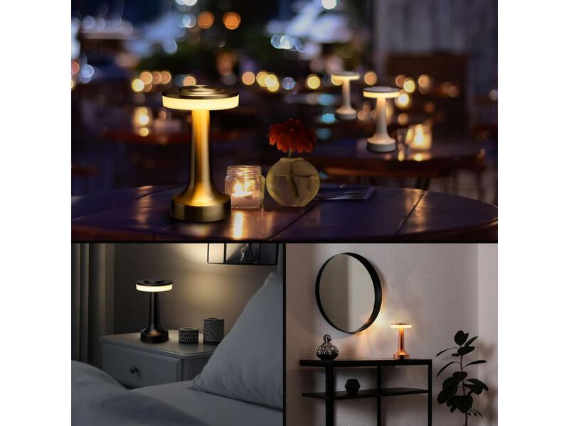 Portable LED Table Lamp Rechargeable Touch Dimmable Night Light Gold image number 1