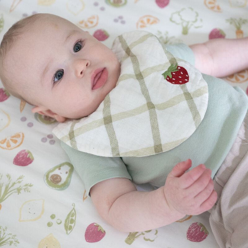 Clementine Fruit & Veggie Cotton Bandana Baby Bib (3 Pack) image number 7