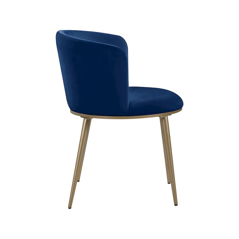 Meridian Furniture Skylar Navy Velvet Dining Chair, Set of 2