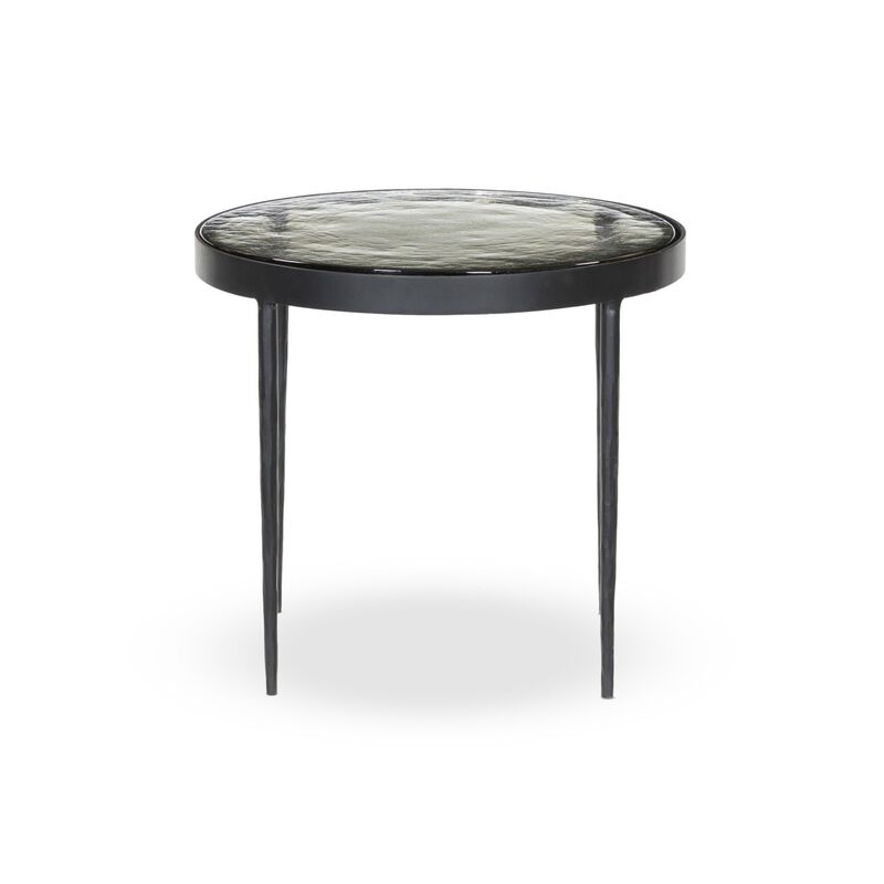 Yoko Small Clear Cast Glass Nesting Table