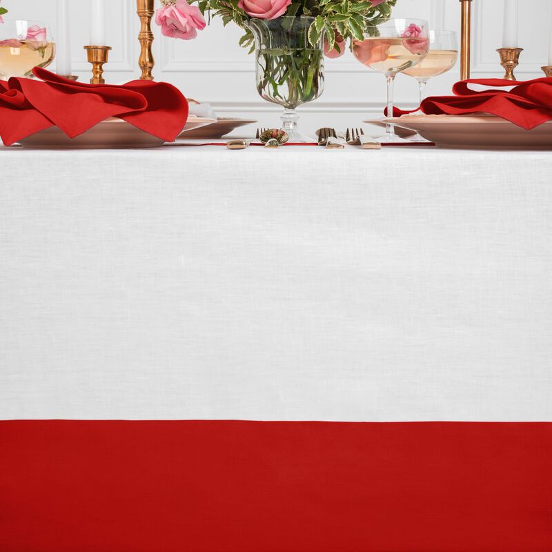 Solino Home Contempo 100% Linen Tablecloth &ndash; Handcrafted, Machine Washable, Perfect for Holiday and Everyday Dining