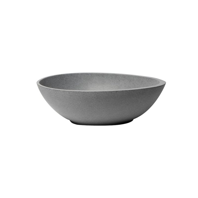 ALFI brand 21 Solid Concrete Tear Drop Above Mount Vessel Sink