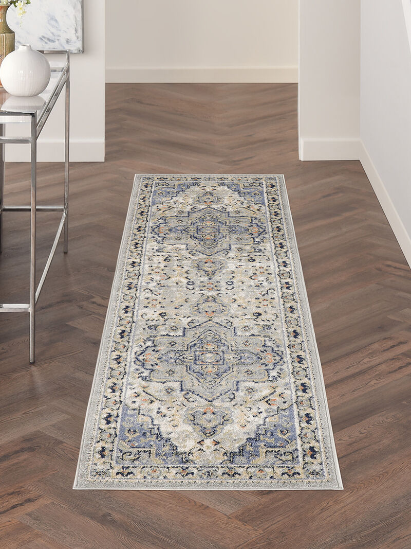 Nourison Essentials Persian NRE07 Blue 2'2" x 14 Rug