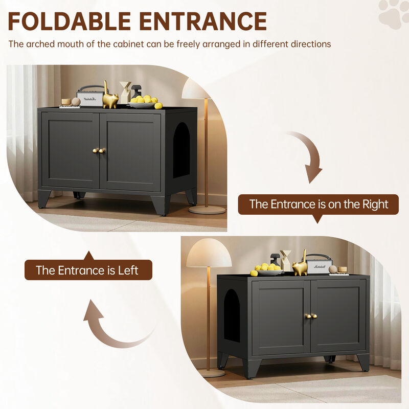 Dwusuk Metal Cat Litter Box Enclosure image number 6