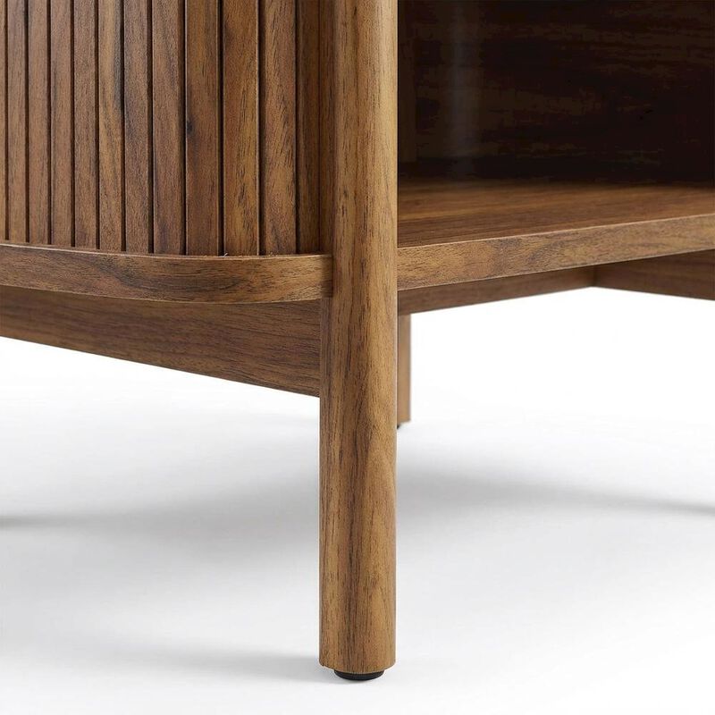 Nightstand with Open Storage in Black, for Bedroom Living Space image number 5