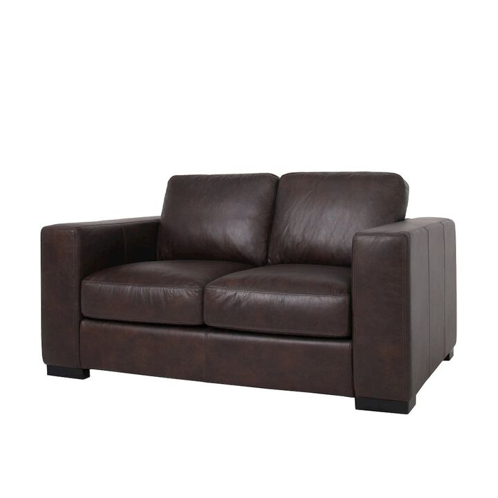 Crafters and Weavers Argento Leather Love Seat