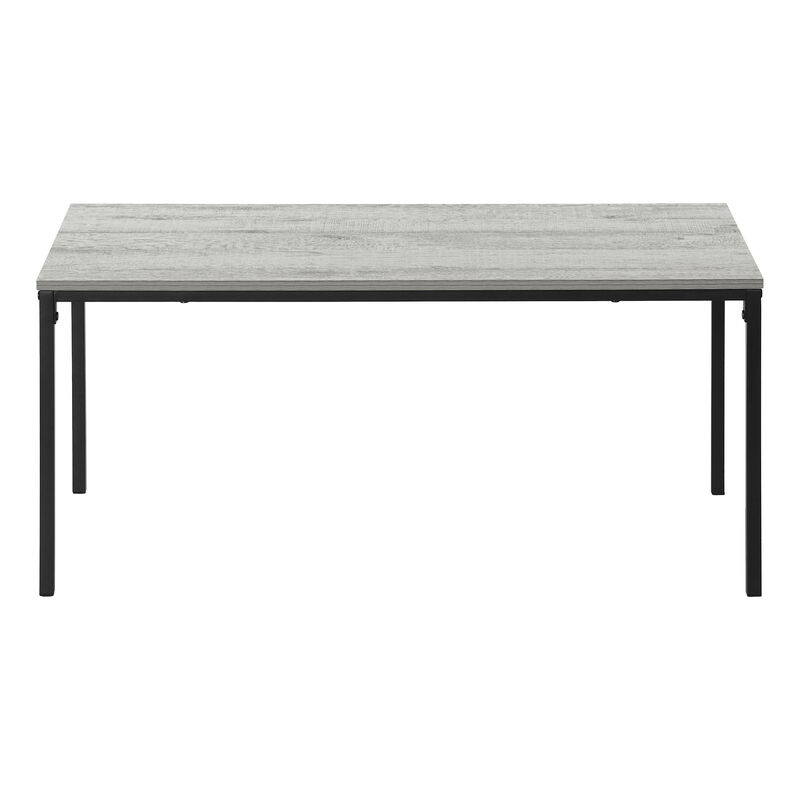 Monarch Specialties I 3796 Coffee Table, Accent, Cocktail, Rectangular, Living Room, 40"L, Metal, Laminate, Grey, Black, Contemporary, Modern