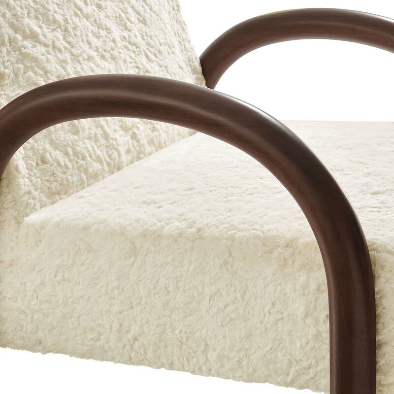 Lunet Faux Shearling Accent Armchair image number 6