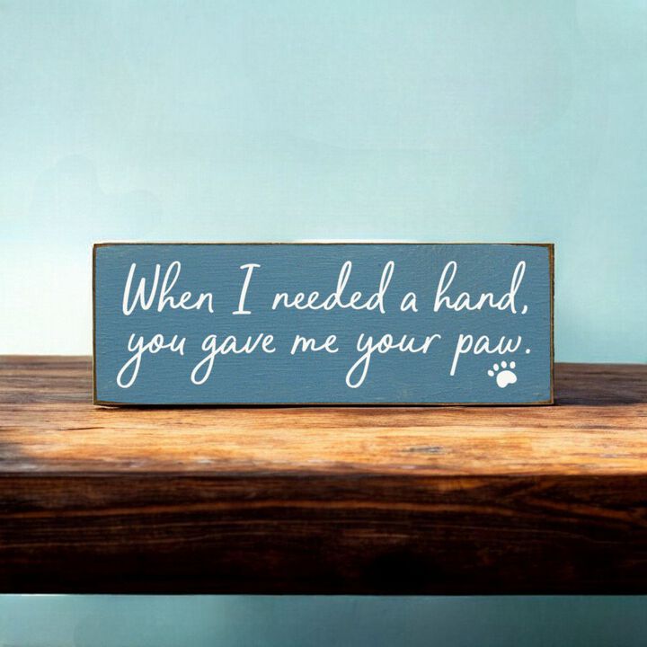 Decorative Pet Lover Wood Wall Plaque with Paw Print Sentiment Sign