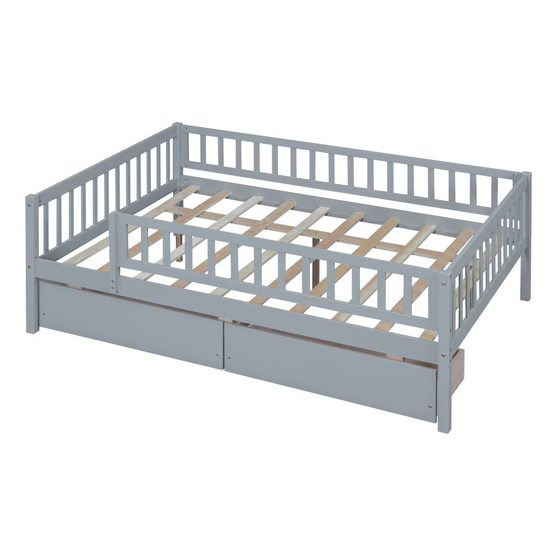 Whisen Multi-functional Design Wood Daybed with Two Drawers image number 3