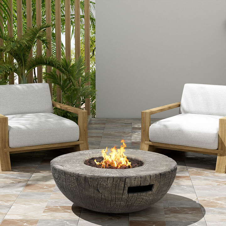 Christopher Knight Home Halston Patio 30,000 BTU Lightweight Concrete Propane Fire Pit