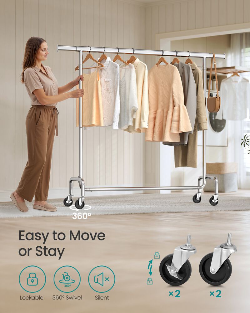 Heavy Duty Clothing Rack Sturdy Metal Garment Rack Organizer image number 3