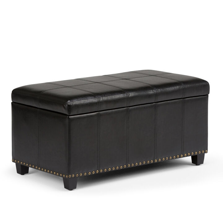 Simpli Home Amelia Storage Ottoman Bench