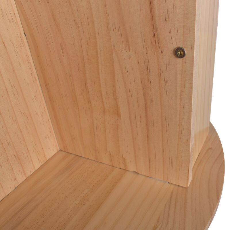 360° Rotating Bookshelf 4-Tier Stackable Book Organizer for Space-Saving Storage