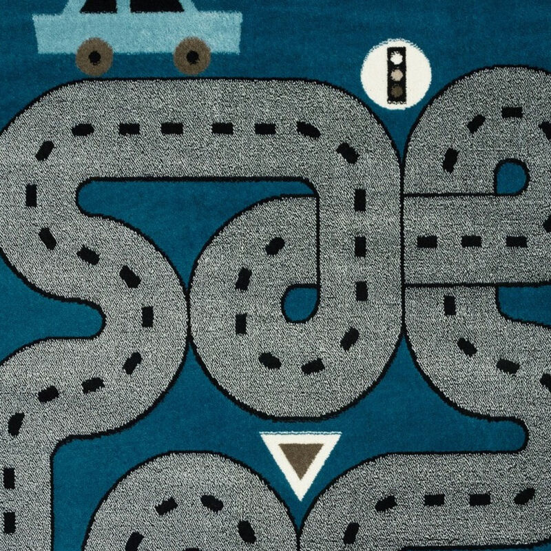 HomeRoots Imaginative Racetrack Area Rug image number 4