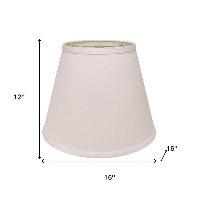 HomeRoots 16" White Empire Deep Slanted No Slub Lampshade image number 3