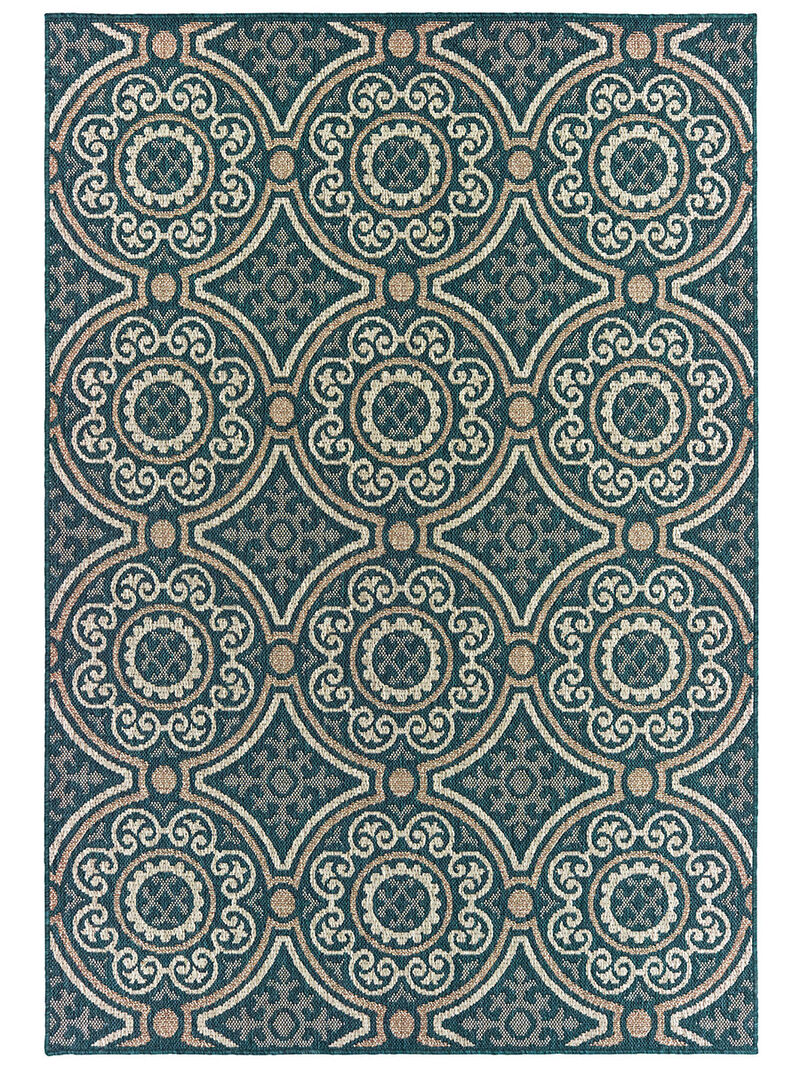 Latitude 7'10" x 10' Blue Rug image number 0